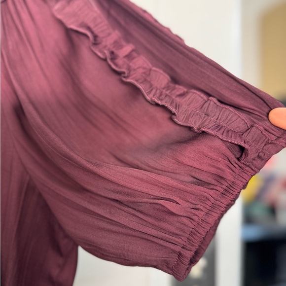 Anthropologie Plum Ruffled Blouse - Picture 5 of 6